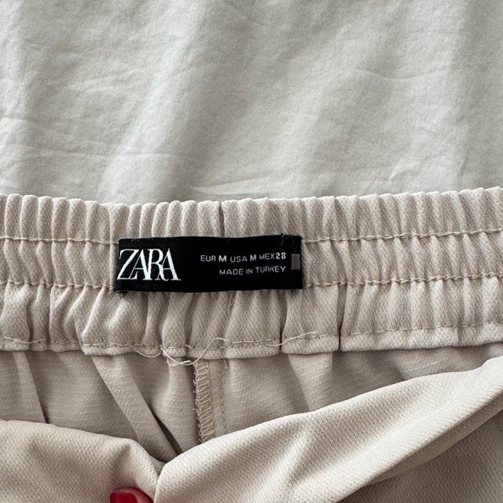 Zara Beige Drawstring Pants - Picture 9 of 10